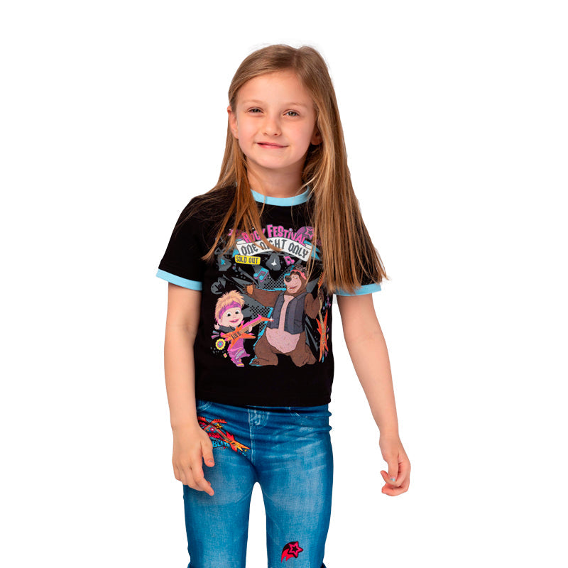 Masha and The Bear Short Sleeve T Shirt