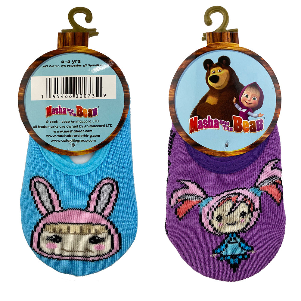Masha and The Bear 2 pair Anti-slip kids socks set