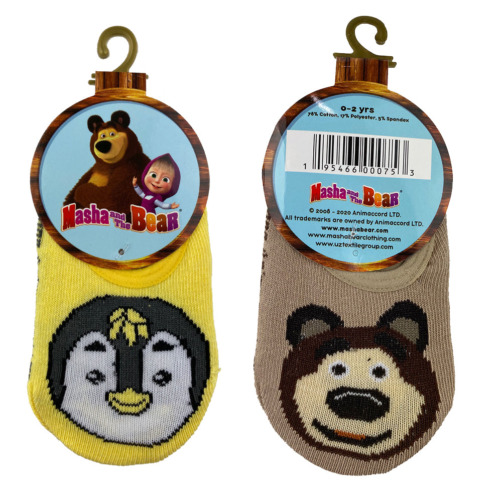Masha and The Bear 2 pair Anti-slip kids socks set