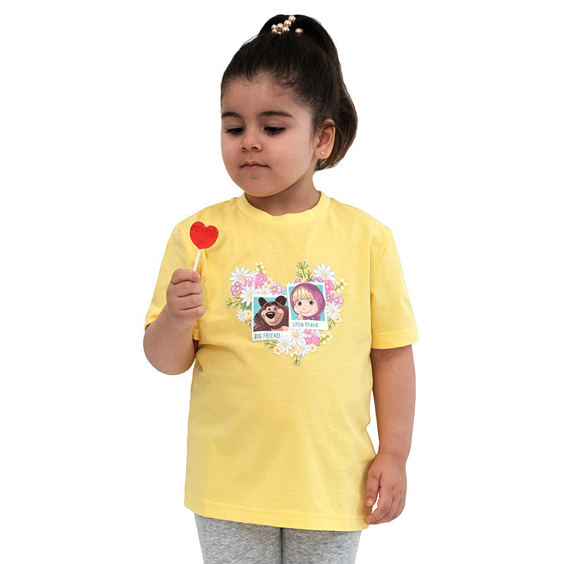 Crew Neck Short Sleeve T-Shirt “Big Friend Little Friend”