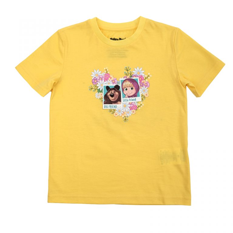Crew Neck Short Sleeve T-Shirt “Big Friend Little Friend”