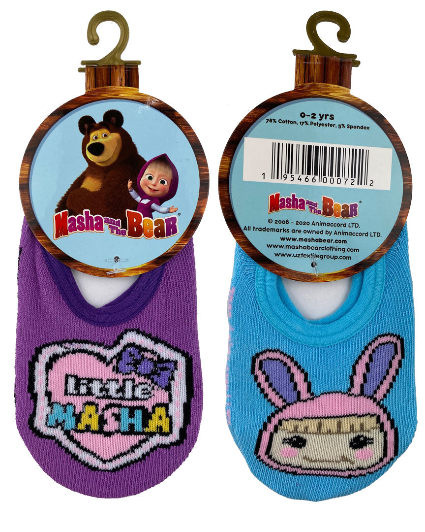 Masha and The Bear 2 pair Anti-slip kids socks set