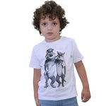 Masha and The Bear Graphic Short Sleeve T-Shirt with a digital print Wolves Taxi.