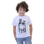 Masha and The Bear Graphic Short Sleeve T-Shirt with a digital print Wolves Taxi.