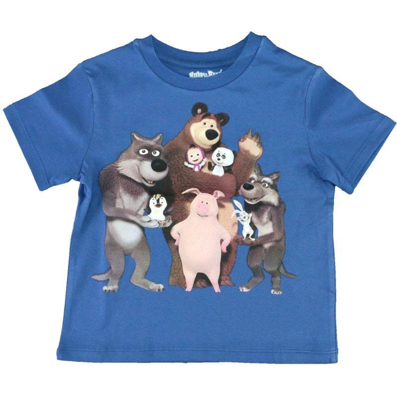 Masha and The Bear Crew Neck Short Sleeve T-Shirt