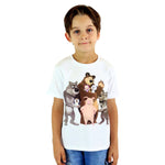 Masha and The Bear Crew Neck Short Sleeve T-Shirt