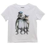 Masha and The Bear Graphic Short Sleeve T-Shirt with a digital print Wolves Taxi.