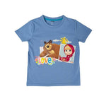 Masha and The Bear Graphic Short Sleeve T-Shirt with a print Love