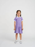 Masha and The Bear Polo Dress with a rainbow print