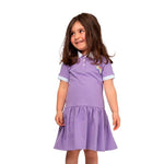 Masha and The Bear Polo Dress with a rainbow print