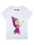 Masha and The Bear Short Sleeve T-Shirt with Masha Wizzard