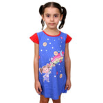 Masha and The Bear Short Sleeve Dress with digital print.