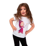 Masha and The Bear Short Sleeve T-Shirt with Masha Wizzard