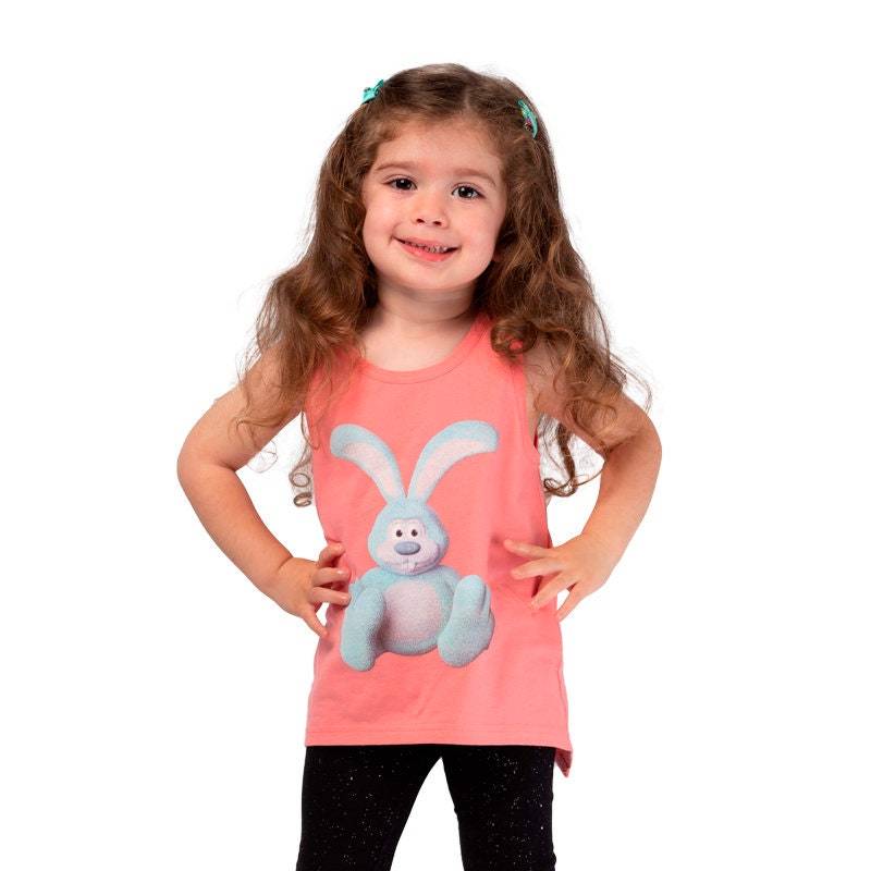 Masha and The Bear Tank Top with digital print featuring Masha’s toy