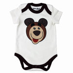 Masha and The Bear Short Sleeve Baby Bodysuit