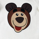 Masha and The Bear Short Sleeve Baby Bodysuit