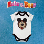 Masha and The Bear Short Sleeve Baby Bodysuit