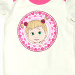 Masha and The Bear Short Sleeve Baby Bodysuit